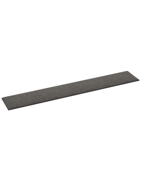 Testiera da Parete 12 pcs Grigio scuro 90 x 15 cm Tessuto