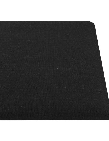 Testiera da Parete 12 pcs Nero 90 x 15 cm Tessuto