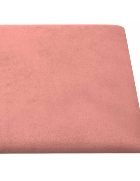 Testiera da Parete 12 pcs Rosa 90 x 15 cm Velluto