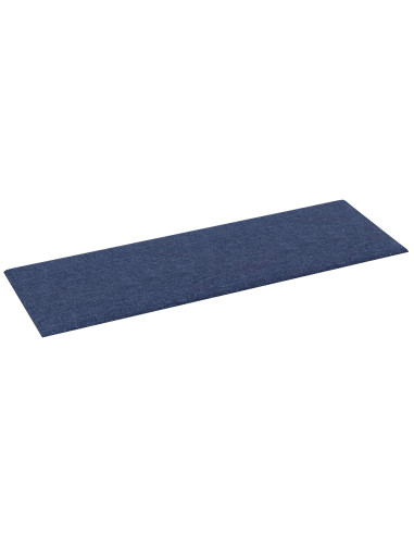 Testiera da Parete 12 pcs Blu 90 x 30 cm Tessuto