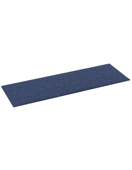Testiera da Parete 12 pcs Blu 90 x 30 cm Tessuto