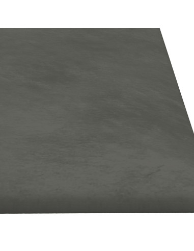 Testiera da Parete 12 pcs Grigio scuro 90 x 30 cm Velluto
