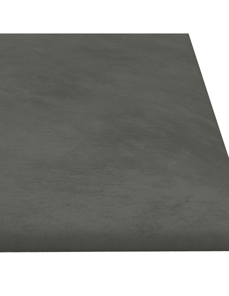 Testiera da Parete 12 pcs Grigio scuro 90 x 30 cm Velluto