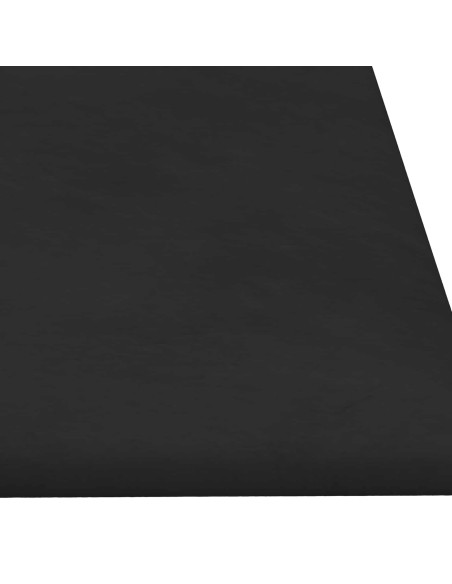 Testiera da Parete 12 pcs Nero 90 x 30 cm Velluto