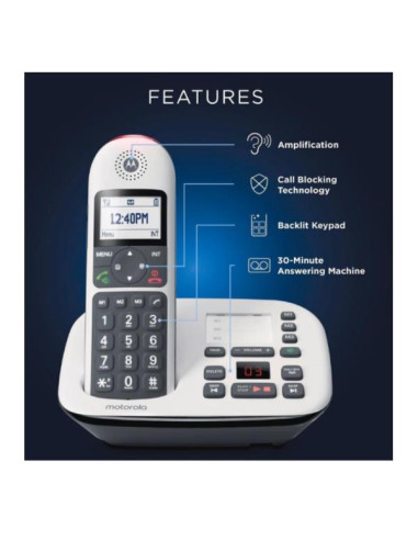 CORDLESS SENIOR CD5001 WHITE SEGRET