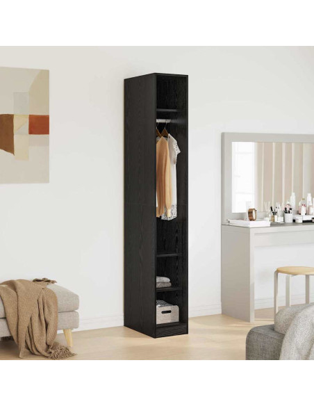 Guardaroba Rovere Nero 50 x 30 x 200 cm Legno multistrato