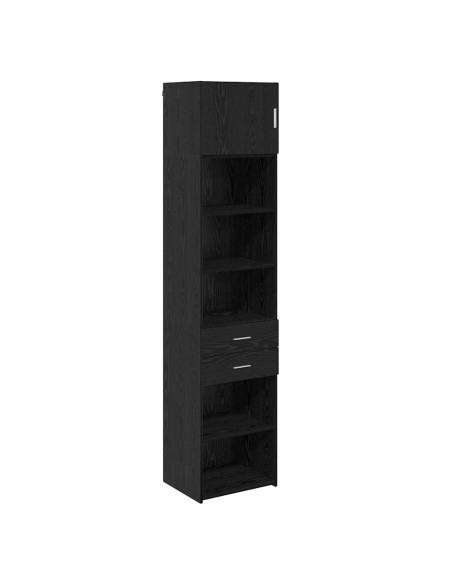 Credenza Rovere Nero 50 x 42,5 x 225 cm Legno multistrato