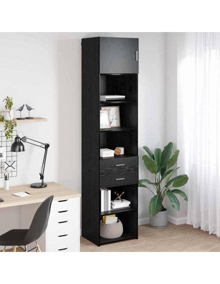 Credenza Rovere Nero 50 x 42,5 x 225 cm Legno multistrato