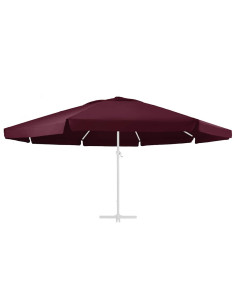 Telo di Ricambio per Ombrellone Rosso Bordò 610 cm 2