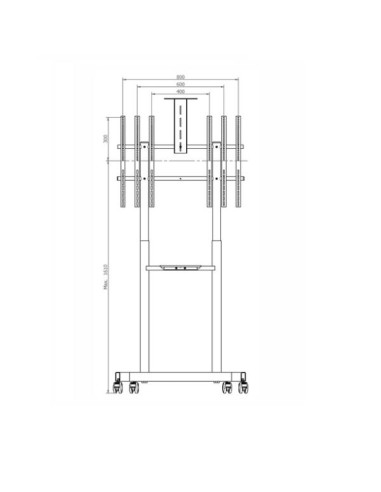 CARRELLO 800 600 CON 2 MENSOLE