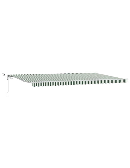 Tenda Retrattile Verde e Bianco 600 × 300 cm