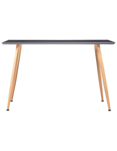Tavolo da Pranzo Grigio e Rovere 120x60x74 cm in MDF