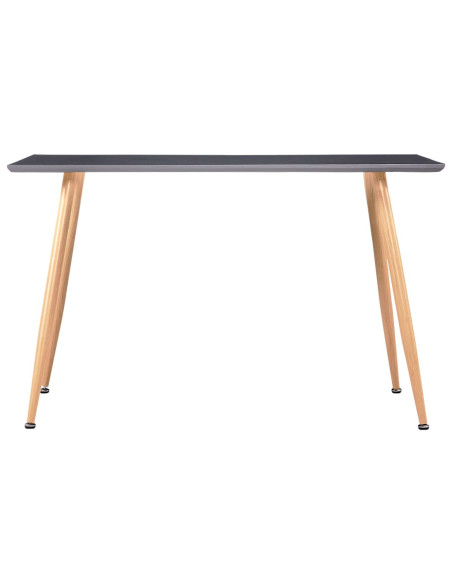 Tavolo da Pranzo Grigio e Rovere 120x60x74 cm in MDF