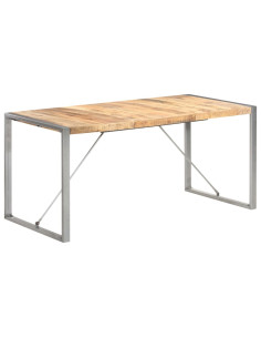 Tavolo da Pranzo 160x80x75 cm in Legno Massello di Mango 2
