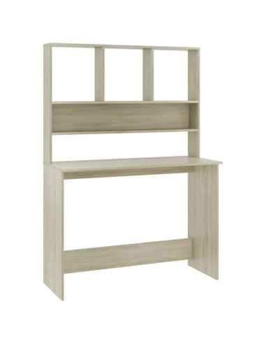 Scrivania e Ripiani Rovere Sonoma 110x45x157 Legno Multistrato