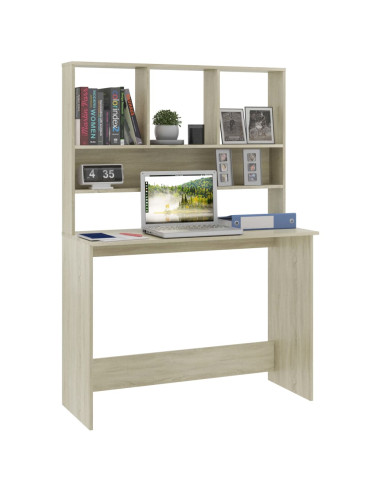 Scrivania e Ripiani Rovere Sonoma 110x45x157 Legno Multistrato