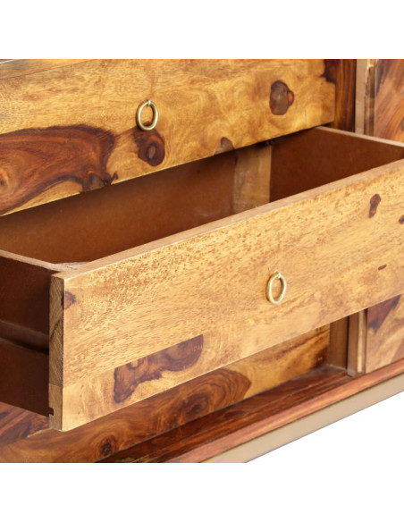 Credenza 118x30x60 cm in Legno Massello di Acacia
