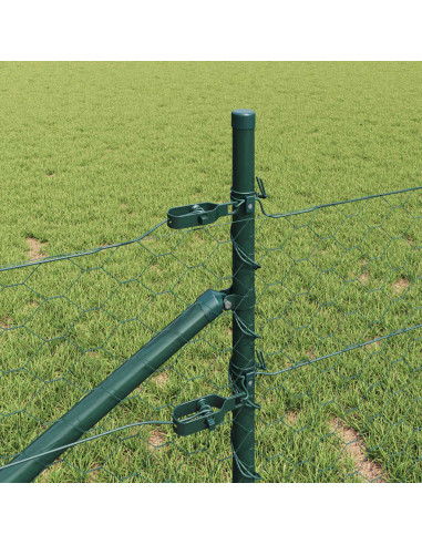 Palo della recinzione Verde 25 x 0,5 m (rete 50 mm) Acciaio