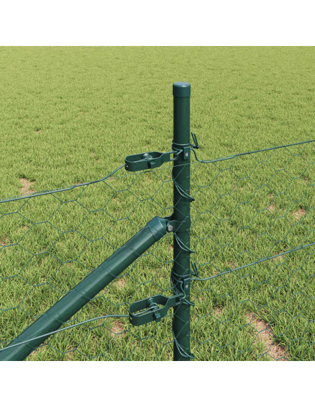 Palo della recinzione Verde 25 x 0,5 m (rete 50 mm) Acciaio