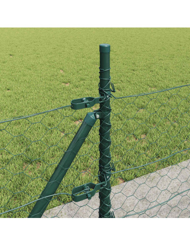 Palo della recinzione Verde 25 x 0,5 m (rete 50 mm) Acciaio