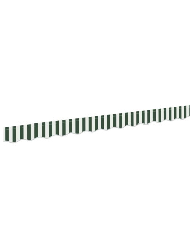 Tenda a Braccio Verde e Bianco 580 x 20 cm Tela