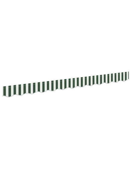Tenda a Braccio Verde e Bianco 580 x 20 cm Tela