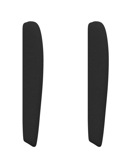 Orecchia della Testata Nero 80 x 23 x 6 cm Schiuma e Tessuto