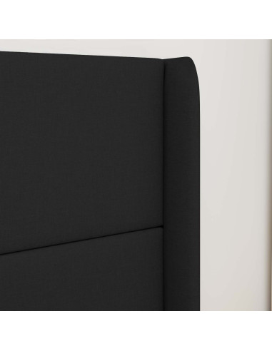 Orecchia della Testata Nero 80 x 16 x 4 cm Tessuto
