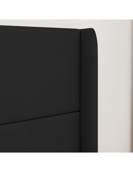 Orecchia della Testata Nero 80 x 16 x 4 cm Tessuto