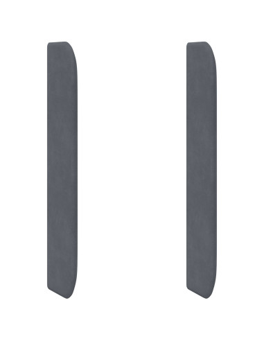 Orecchia della Testata Grigio 80 x 16 x 4 cm Velluto