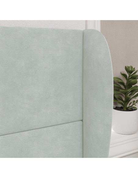 Orecchia della Testata Grigio chiaro 80 x 23 x 6 cm Velluto