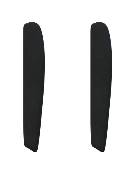 Orecchia della Testata Nero 80 x 23 x 6 cm Velluto