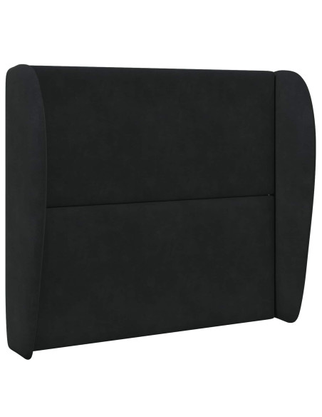 Orecchia della Testata Nero 80 x 23 x 6 cm Velluto