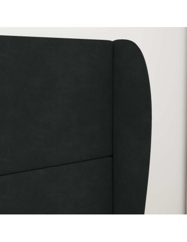 Orecchia della Testata Nero 80 x 23 x 6 cm Velluto