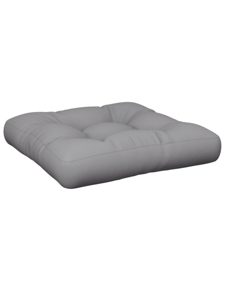 Cuscino per Pallet Grigio 60x60x12 cm in Tessuto