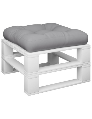 Cuscino per Pallet Grigio 60x60x12 cm in Tessuto