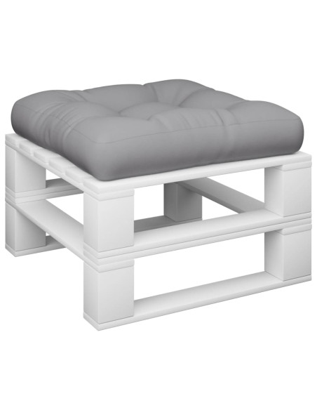 Cuscino per Pallet Grigio 60x60x12 cm in Tessuto