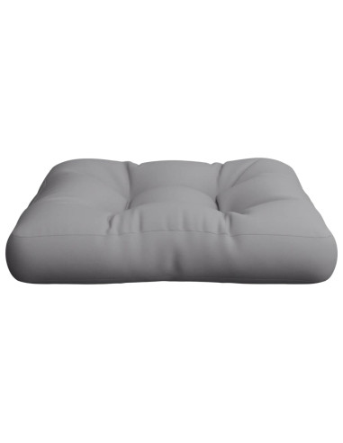 Cuscino per Pallet Grigio 60x60x12 cm in Tessuto