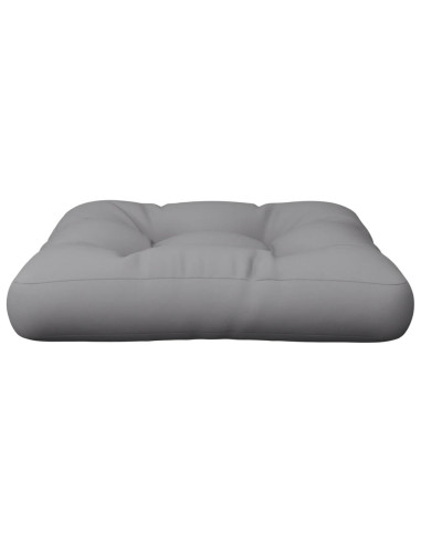 Cuscino per Pallet Grigio 60x60x12 cm in Tessuto