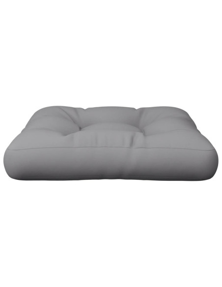 Cuscino per Pallet Grigio 60x60x12 cm in Tessuto