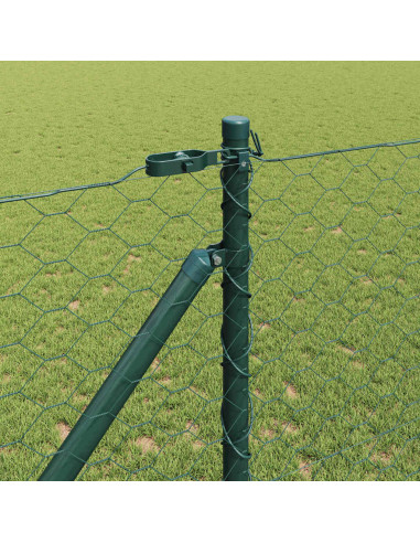 Palo della recinzione Verde 25 x 1,2 m (rete da 50 mm) Acciaio