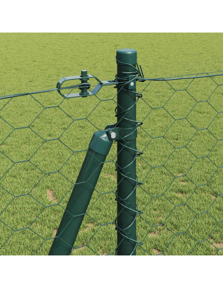Palo della recinzione Verde 25 x 1,2 m (rete da 50 mm) Acciaio
