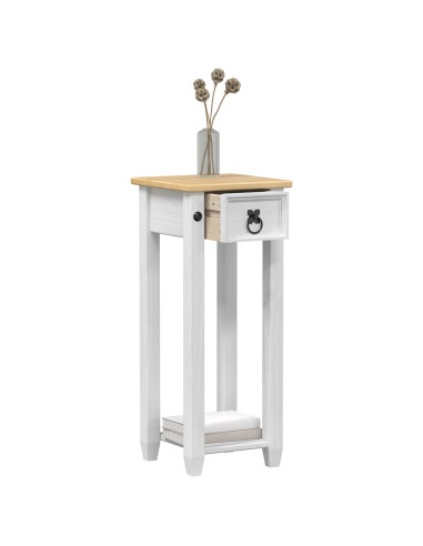 Supporto per piante Bianco 30 x 30 x 73 cm Pino massello