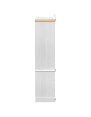 Vetrina Bianco 103.5 x 42 x 180 cm Pino massello