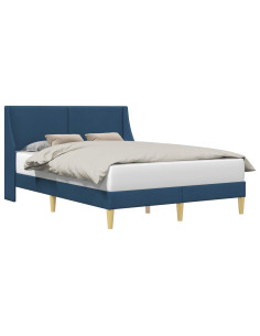 Struttura del letto con testiera Blu 120 x 190 cm Tessuto 2