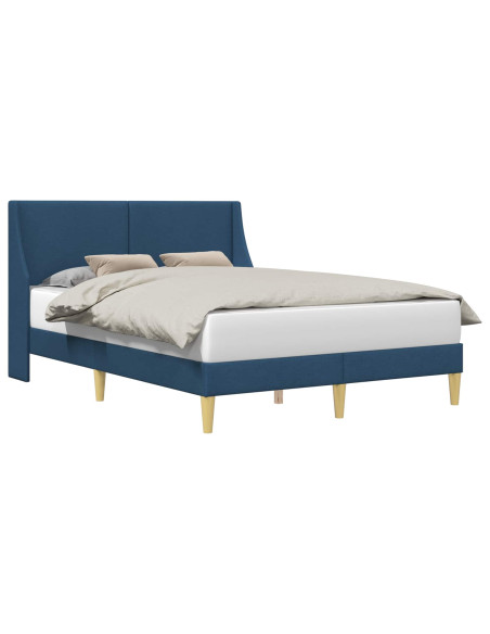 Struttura del letto con testiera Blu 120 x 190 cm Tessuto