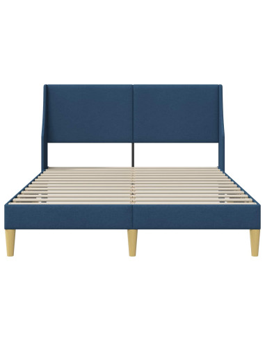 Struttura del letto con testiera Blu 120 x 190 cm Tessuto