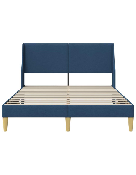 Struttura del letto con testiera Blu 120 x 190 cm Tessuto