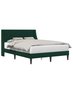 Struttura del letto Verde Scuro 120 x 190 cm Velluto 2