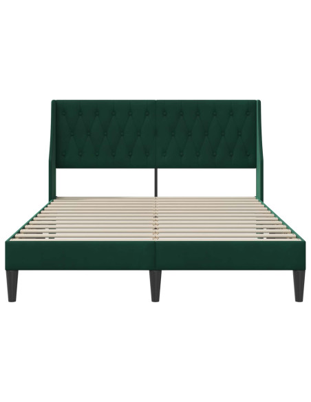 Struttura del letto Verde Scuro 120 x 190 cm Velluto